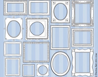 Hand Drawn Borders Frames Clip Art - Doodles great for Photographers, Back To School, Scrapbooking, Crafts - FREE Commercial Use 10484