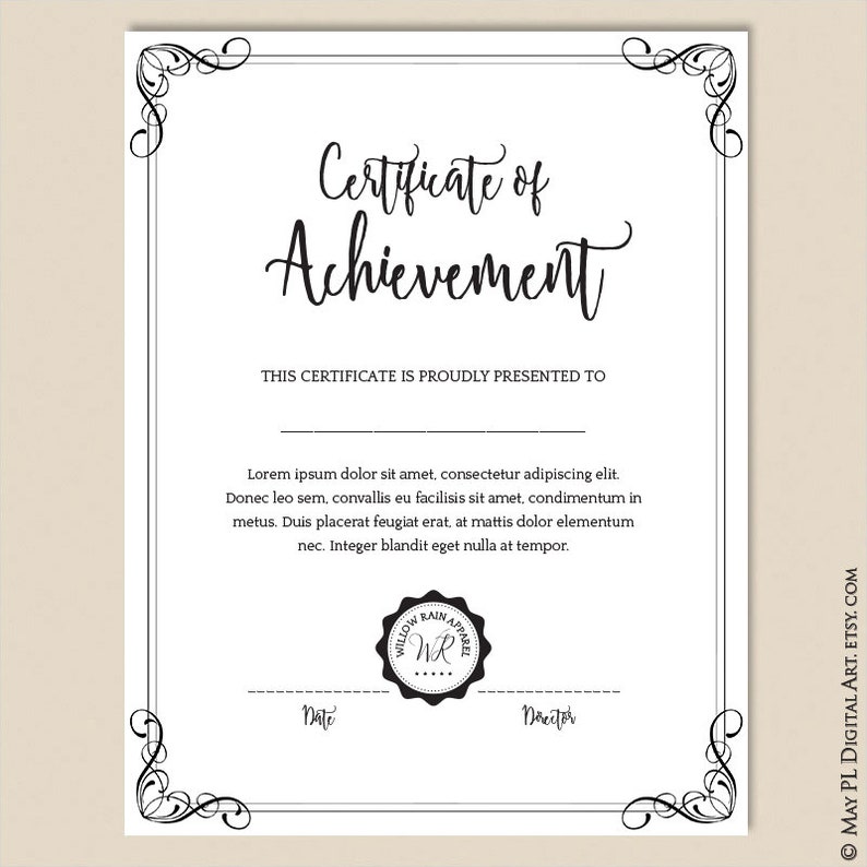 Flourish Borders Digital Clipart, Decorative Foliage Invitation ...