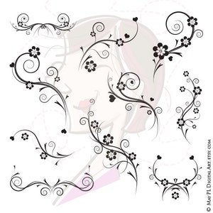 Digitale Schnörkel Png Clipart - auch als Vektordateien für DIY Einladungen, Scrapbook und mehr - FREE Commercial Use 10085