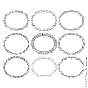 Dukdukar, dukdukar, ramkant, ovala digitala fotoramar, spets, clipart, gör-det-själv-bröllop, dukduk, inbjudan, klippbok, grafik, KOMMERSIELLT ANVÄNDNING 10419