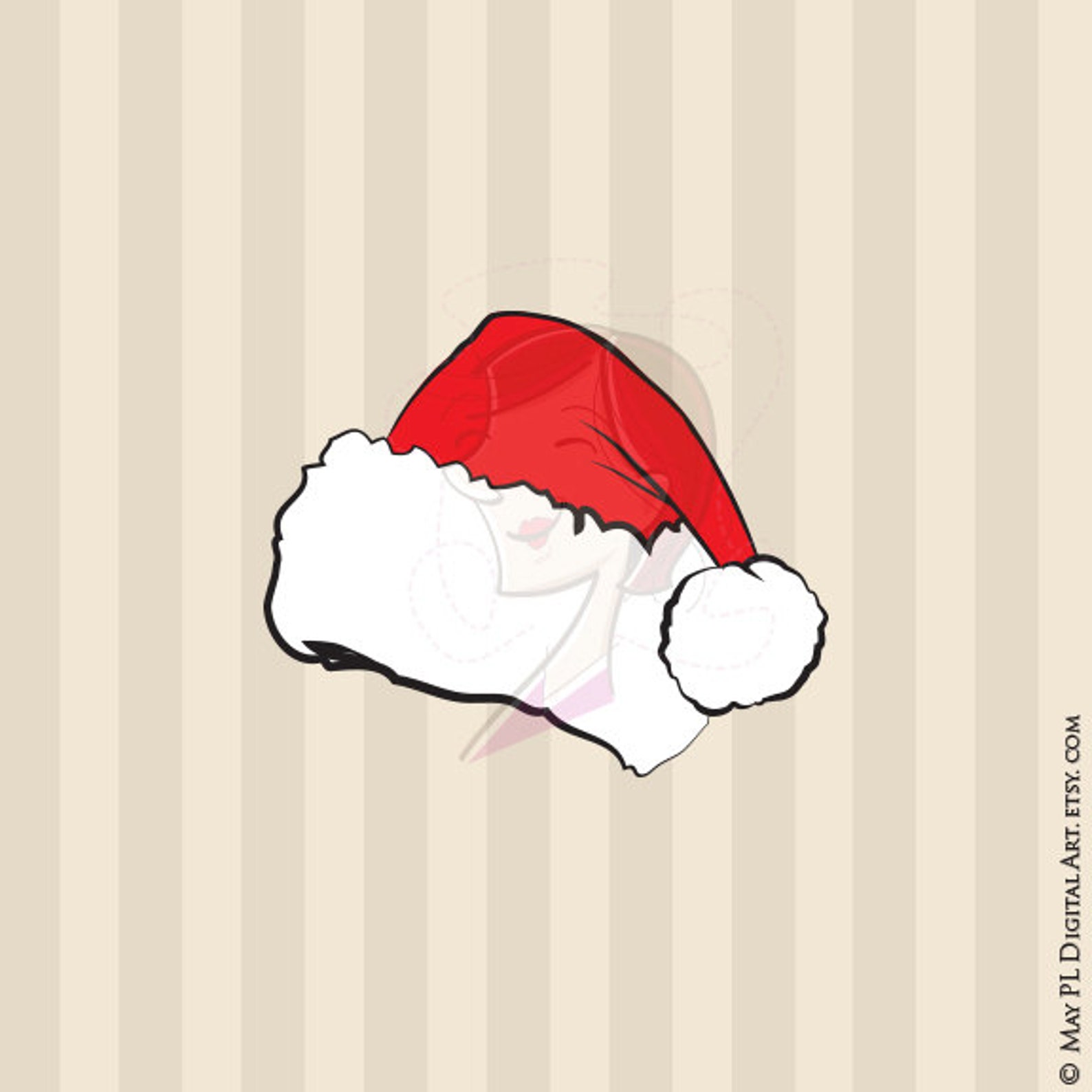 Santa Hat SVG Clipart Christmas Santa Claus Hat Clip Art Santa - Etsy