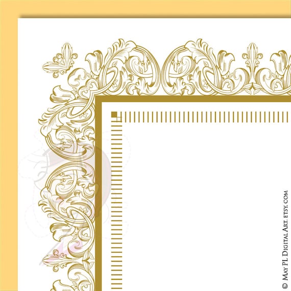 Page Border Gold Certificate Frame Clipart Create Your Own Award With This  8x11 Vintage Page Borders FREE Commercial Use 10332 - Etsy Norway
