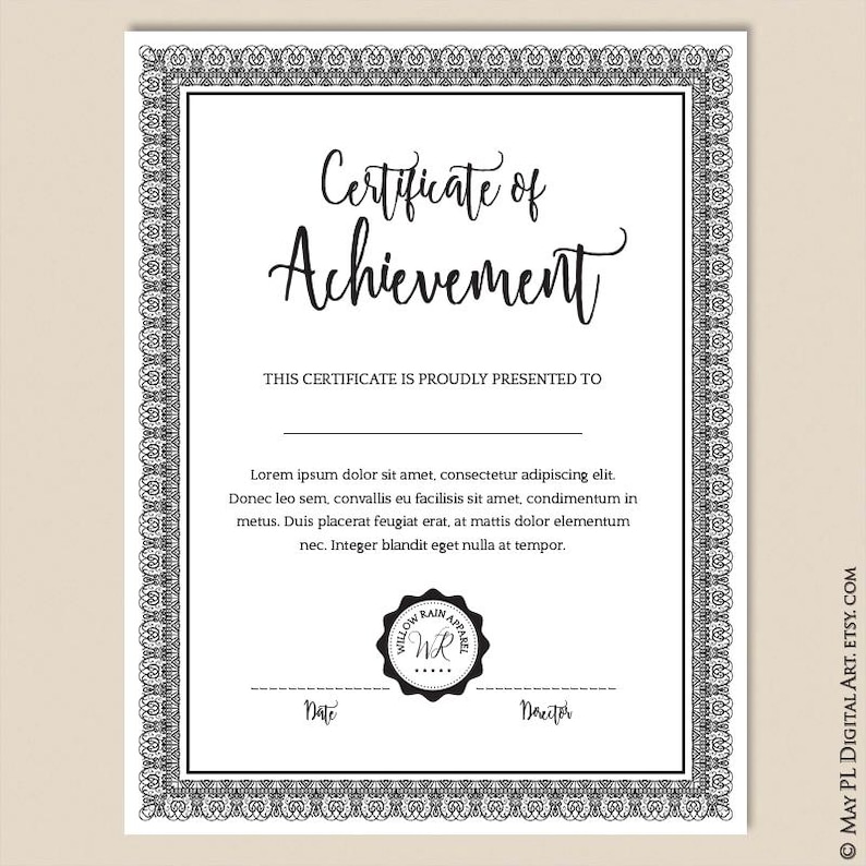 Page Border Certificate Frames Vintage Borders great as Award Diplomas Document Portrait Digital 8x11 Antique Heritage COMMERCIAL USE 10191 image 6