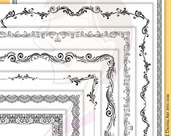 Decorative Borders PNG Clipart 8 x 11 Nostalgia Vintage Designs - Leaf Floral Frames Awards Diploma Certificate Frame VECTOR 10214