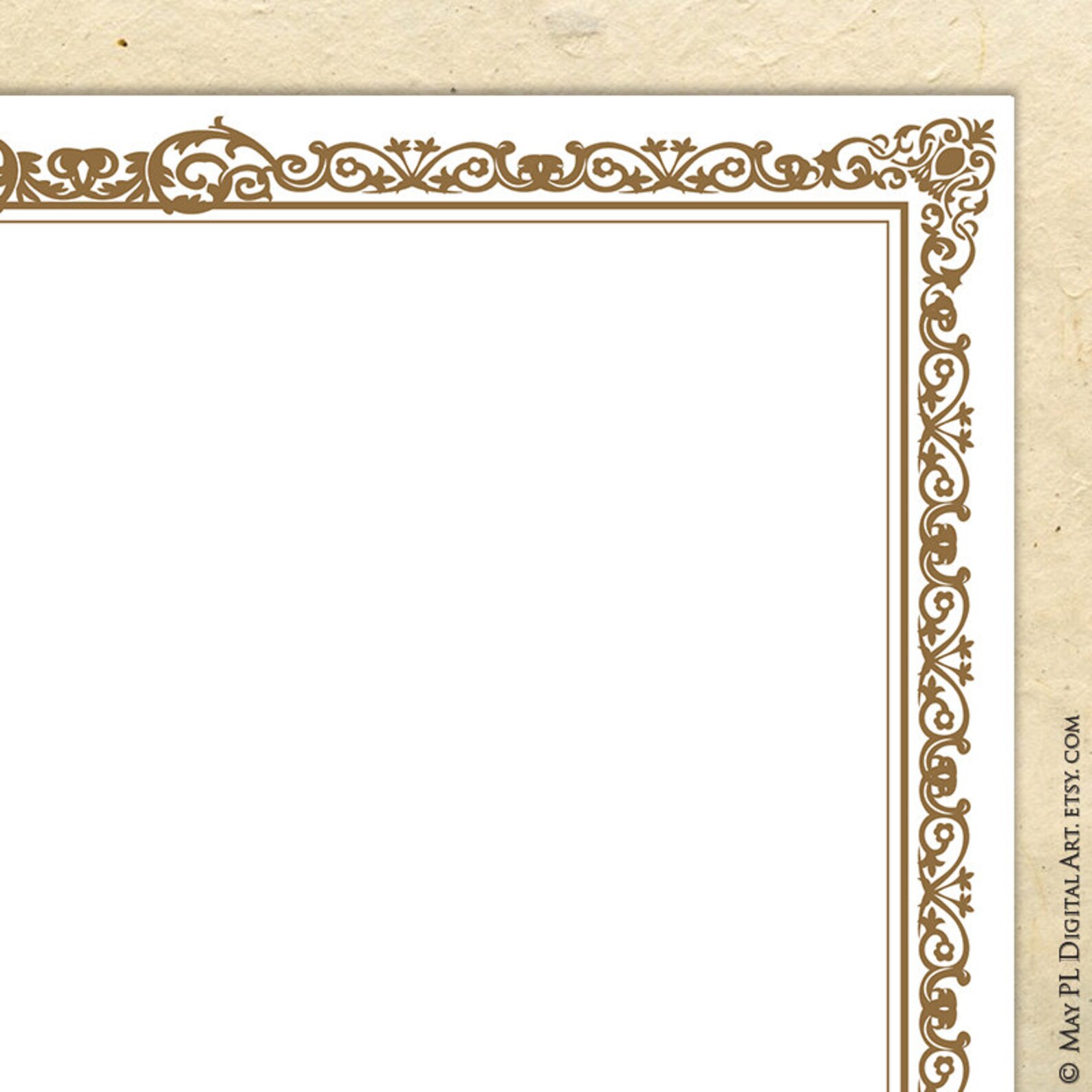 Bronze Frameborder Bronze Antique Frames 8x11 Page Borders Digital Clip Art - Set of 7 ...