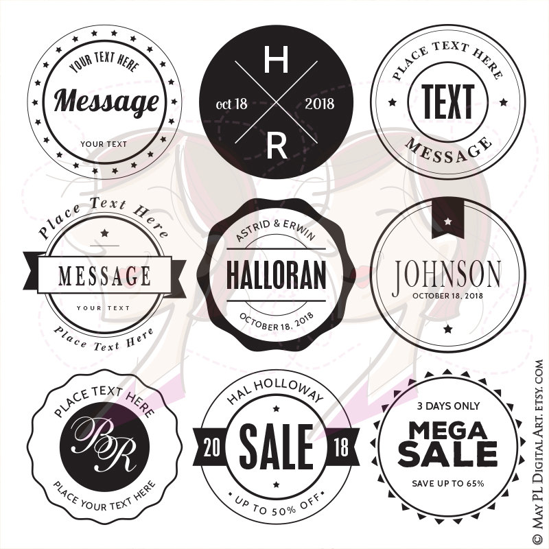 Simple Logo Design - Minimalist Circle Badge Logo Frames Simple Logo Design - Minimalist Circle Badge Logo Frames