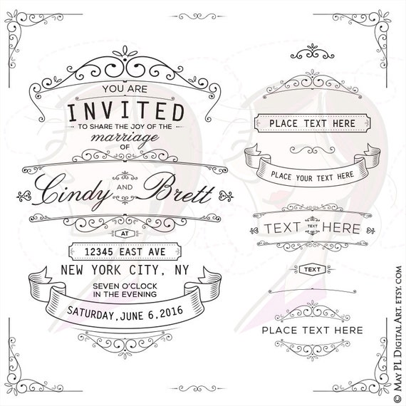 ornate wedding invitation design