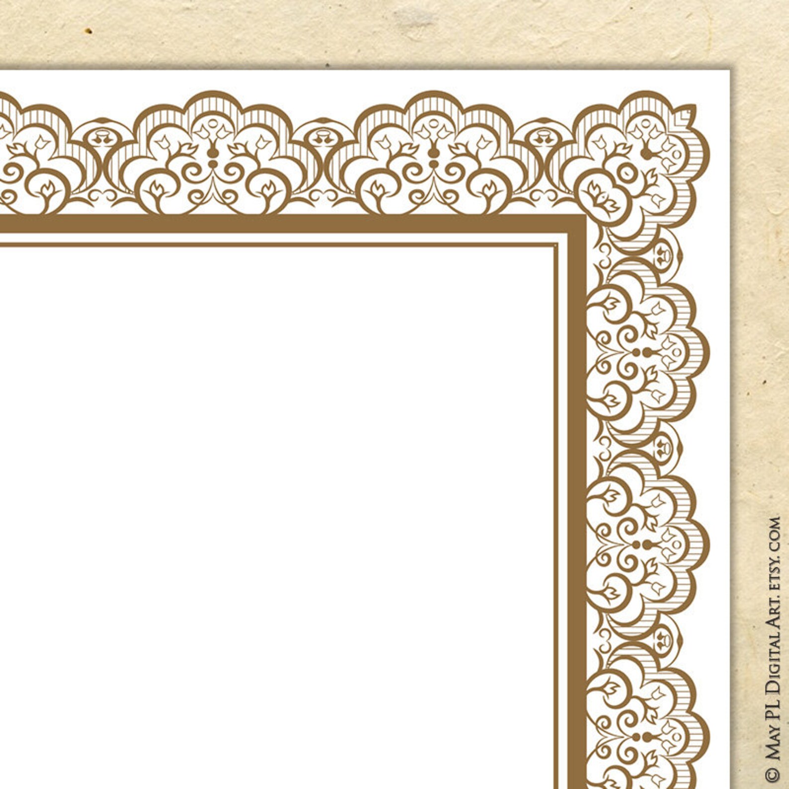 Broze Border Award Borders Bronze A4 and 8x11 Frames Digital Clipart - Vintage ...