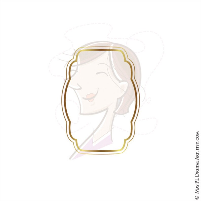 Label Frames Gold Borders FREE Commercial Use Clip Art Great | Etsy