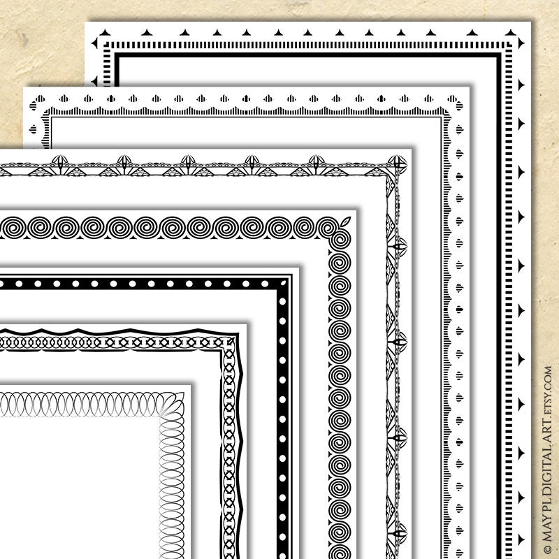 Bordersページ Document Black Page Borders, Diploma Award, Invitations