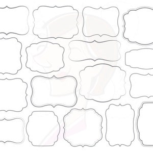 Può includere: Set di 14 cornici decorative stampabili grigie e bianche. Le cornici sono di varie forme e dimensioni. Sono perfette per aggiungere un tocco di eleganza ai tuoi progetti.