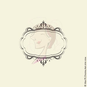 Digital Monogram Wedding Flourish Swirl Clip Art Create Classic Design