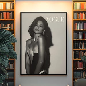 Y2K VOGUE Zendaya Wall Mount / Aesthetic Euphoria Series Wall Art / Timeless Web Slinger Movie Print / Regalo minimalista per lei