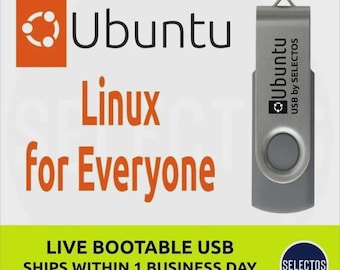 Ubuntu Linux 24 BOOTABLE LIVE USB Drive