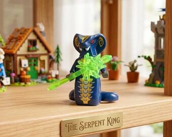 Hypnobrai Serpentine Minifigure, Hypnobrai Tribe Snake Hypnotist Warrior, Ninjago Villain Building Blocks Toy, Gift for Brother Fan