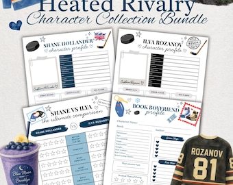 Heated Rivall Character Bundle | Shane Hollander & Ilya Rozanov Printable | Hockey Romanze Fan Journal | Buch Boyfriend Tracker