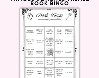 Vintage Liebesbrief Bingo Printable | Reading Challenge (Digitaler Download)