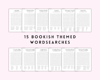 Book Themed Word Search Bundle