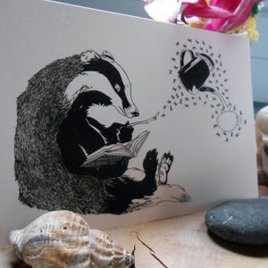 POSTCARD Badger magic wand image 2