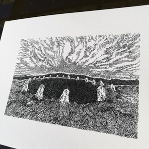 The Stone Circle A4 Art illustration print/Wall Decor. image 4