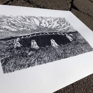 The Stone Circle A4 Art illustration print/Wall Decor. image 2