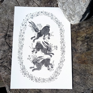 Folk Costume Animals 3 : Jack Hare of the Green - A5 PRINT
