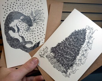 Christmas Cards - set of two.