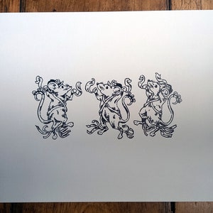 Morris Dancing Mice - A5 PRINT