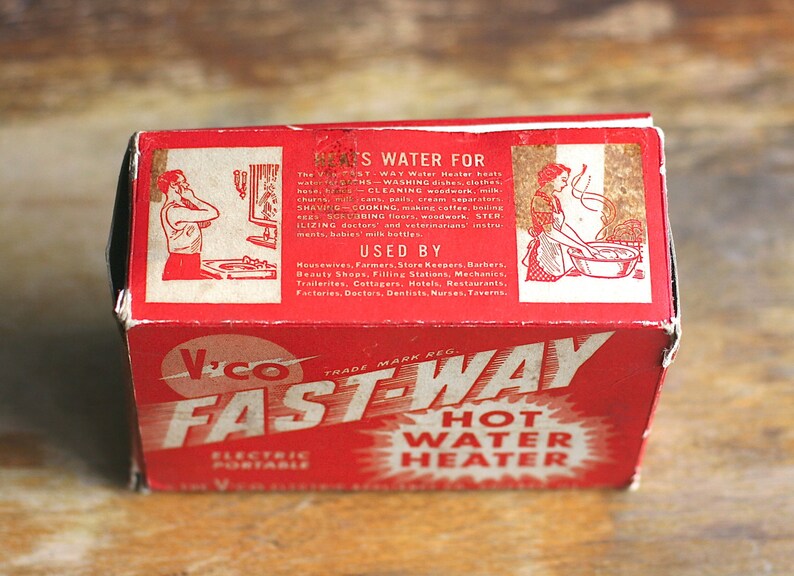 Vintage V' Co FastWay Electric Water Heater Original Box Etsy