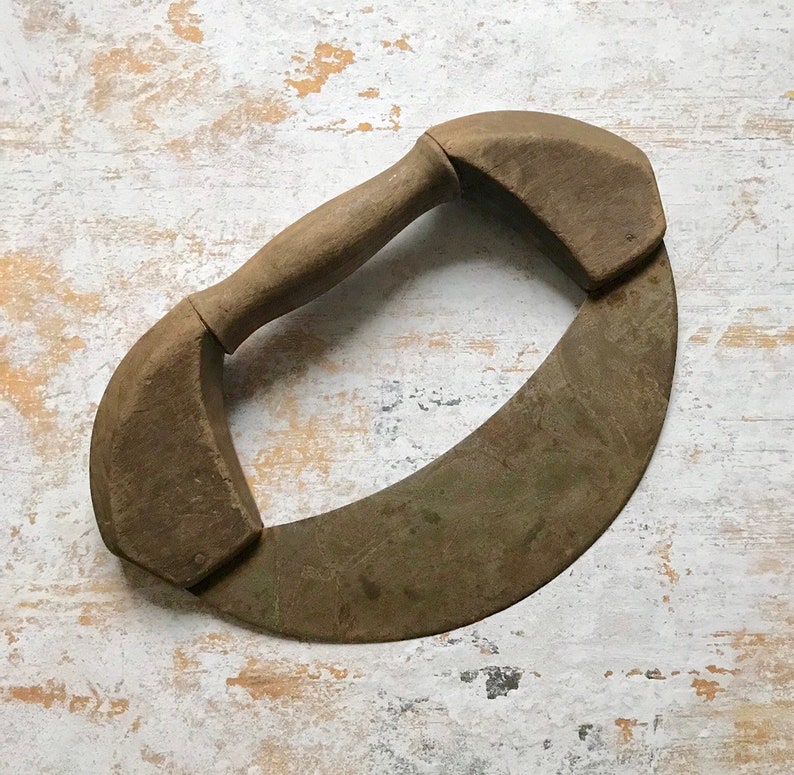 Vintage Food Chopper Wood Handle Rustic Primitive Farmhouse Etsy