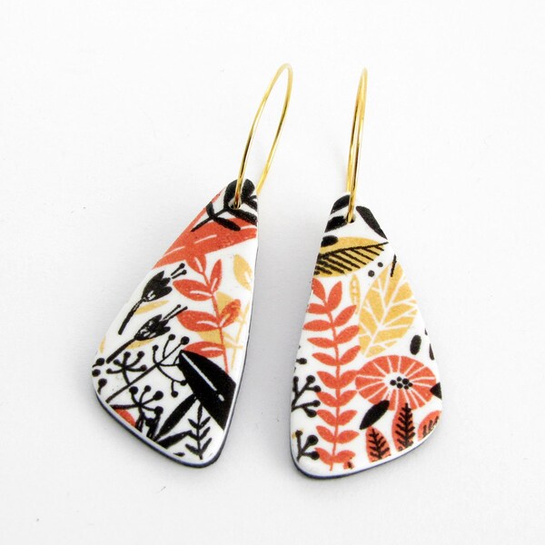 Modern Polymer Clay Christmas Earrings Etsy