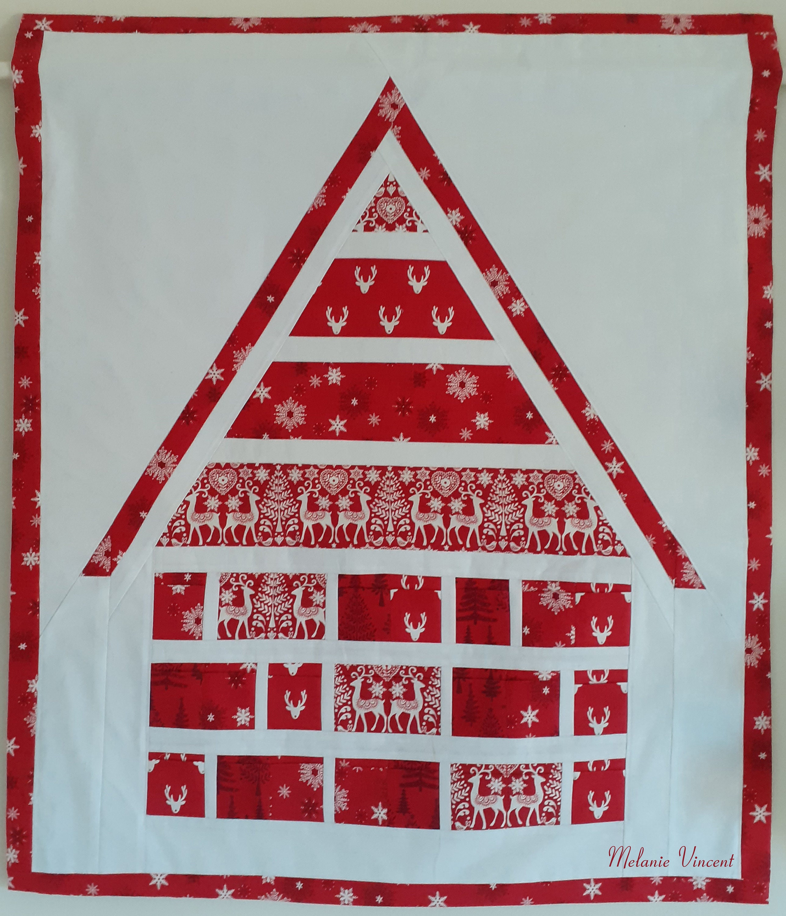 Christmas Patchwork Quilt / Scandi Chalet Advent Calendar Etsy UK