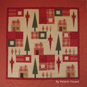 Home for Christmas patchwork quilt DOWNLOAD PDF PATTERN