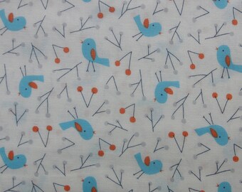 Bird Song Organic Cotton Fabric: Sweet Autumn Day Cloud 9 Quilting