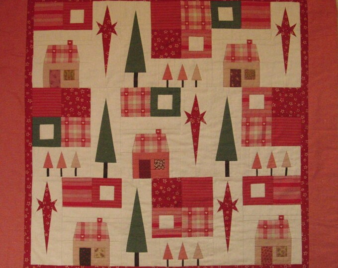 Christmas Patchwork Quilt / Home for Christmas / Patchwork Quilt KIT With Instructions and