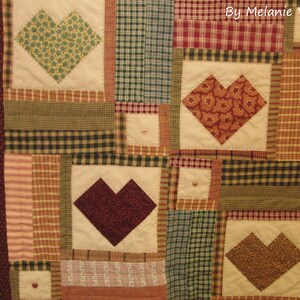 Hearts with Secret Pocket patchwork quilt DOWNLOAD PDF PATTERN image 3