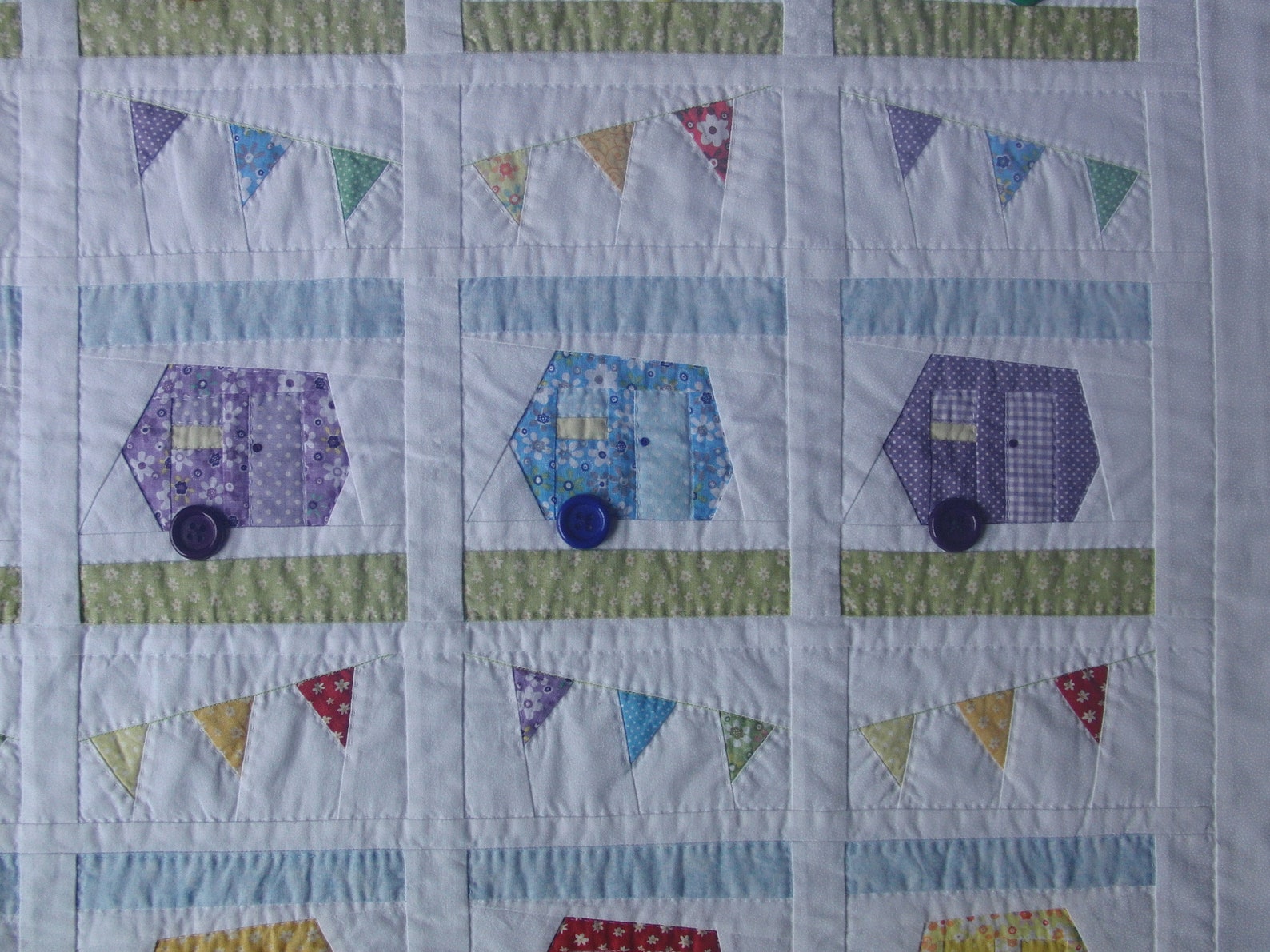 Whimsical Caravans Patchwork Quilt DOWNLOAD PDF PATTERN Etsy