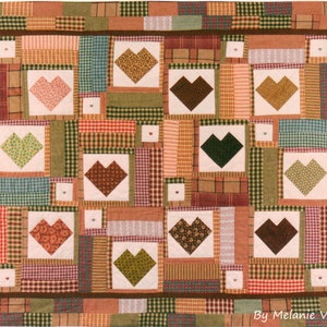 Hearts with Secret Pocket patchwork quilt DOWNLOAD PDF PATTERN image 5