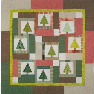 Folksy Christmas Tree patchwork quilt DOWNLOAD PDF PATTERN