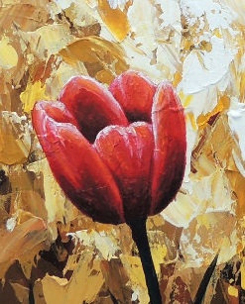 Tulips Print Small Wall Art Home Decor Etsy