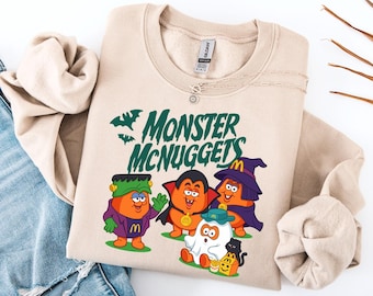 Monster McNuggets Shirt, Vintage Halloween Food Tee, 90s Nostalgia Spooky Graphic T-Shirt