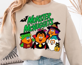 Monster McNuggets Shirt, Vintage Halloween Food Tee, Spooky Fast Food Graphic Sweatshirt