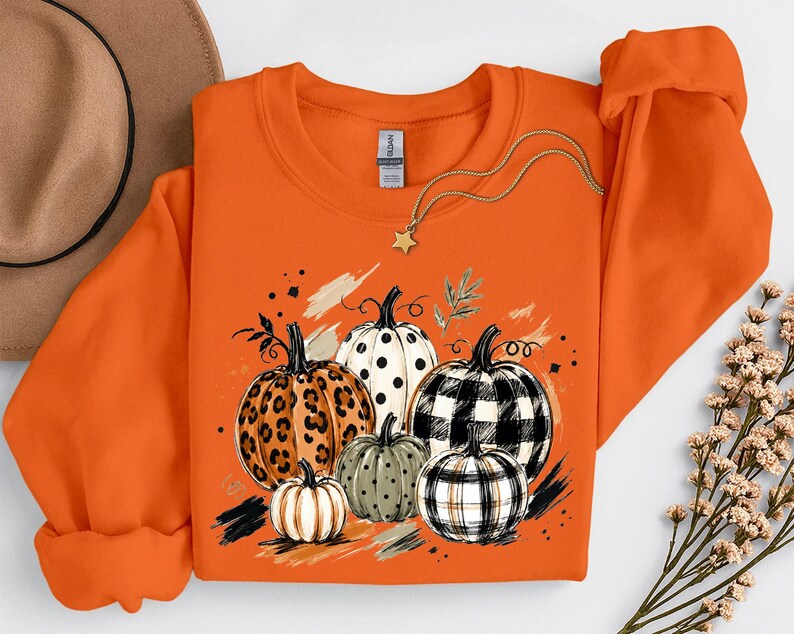 Pumpkin Harvest Season Tee, Autumn Graphic Shirt, Fall Pumpkin Lover T-Shirt, Rustic Fall Gift