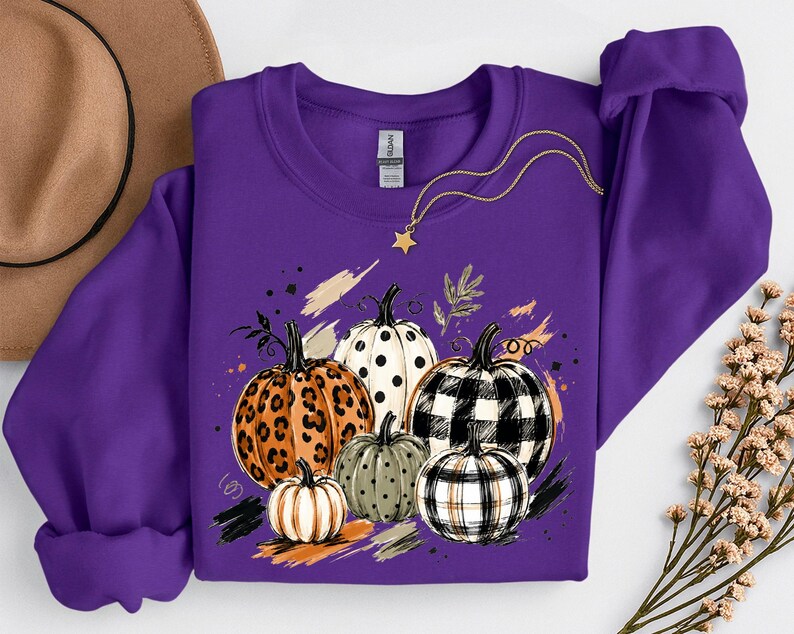 Pumpkin Harvest Season Tee, Autumn Graphic Shirt, Fall Pumpkin Lover T-Shirt, Rustic Fall Gift