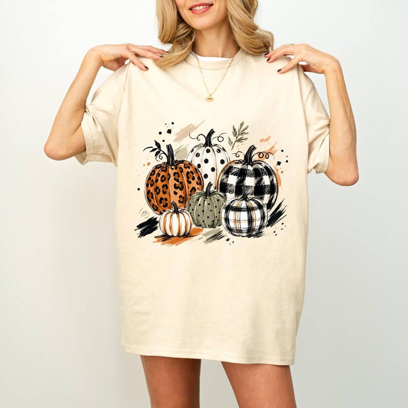 Pumpkin Harvest Season Tee, Autumn Graphic Shirt, Fall Pumpkin Lover T-Shirt, Rustic Fall Gift