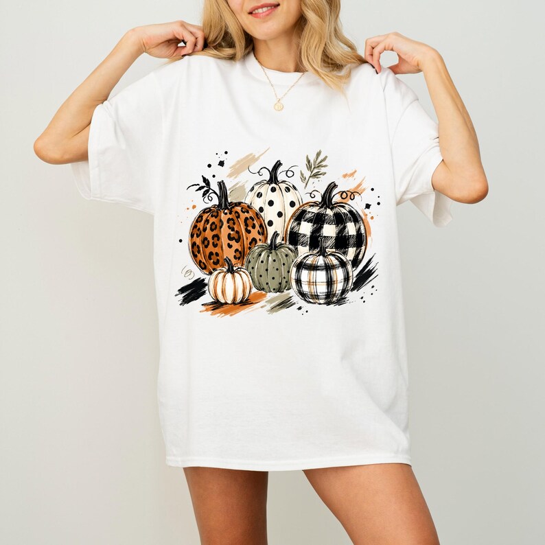 Pumpkin Harvest Season Tee, Autumn Graphic Shirt, Fall Pumpkin Lover T-Shirt, Rustic Fall Gift