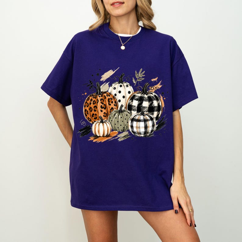 Pumpkin Harvest Season Tee, Autumn Graphic Shirt, Fall Pumpkin Lover T-Shirt, Rustic Fall Gift
