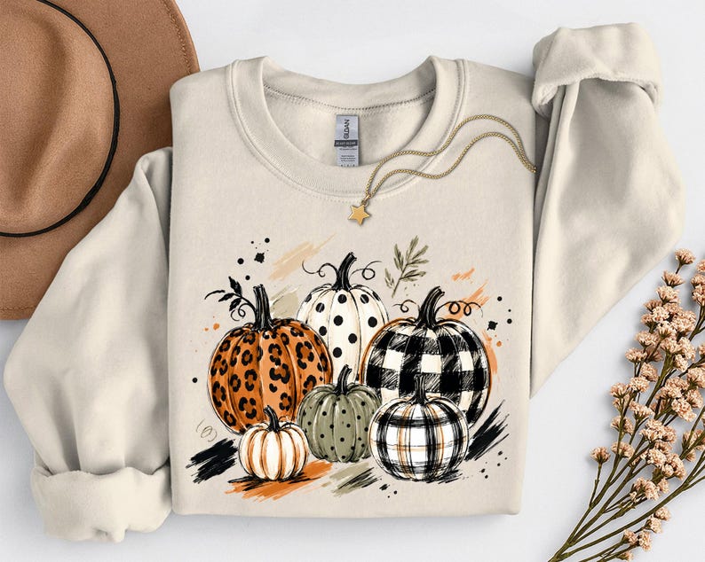 Pumpkin Harvest Season Tee, Autumn Graphic Shirt, Fall Pumpkin Lover T-Shirt, Rustic Fall Gift