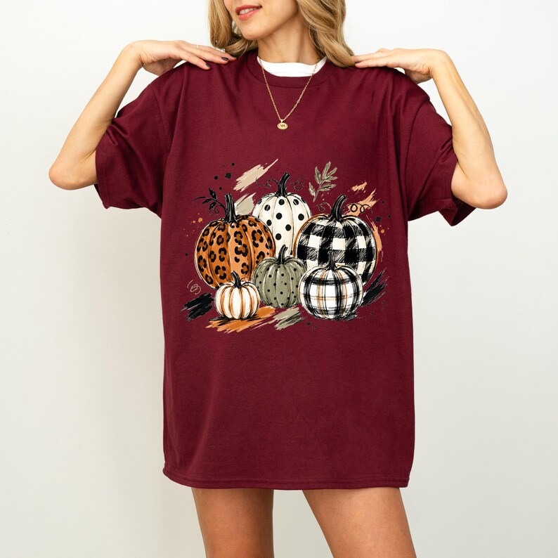 Pumpkin Harvest Season Tee, Autumn Graphic Shirt, Fall Pumpkin Lover T-Shirt, Rustic Fall Gift