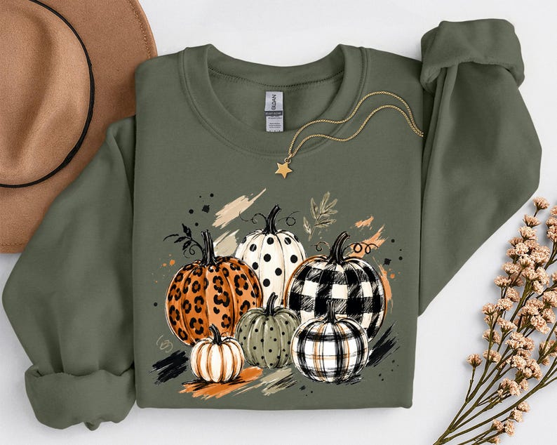 Pumpkin Harvest Season Tee, Autumn Graphic Shirt, Fall Pumpkin Lover T-Shirt, Rustic Fall Gift
